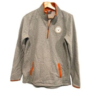 Genuine Stuff University Of Texas Ladies Part Zip LS Pullover - MEDIUM (10-12)